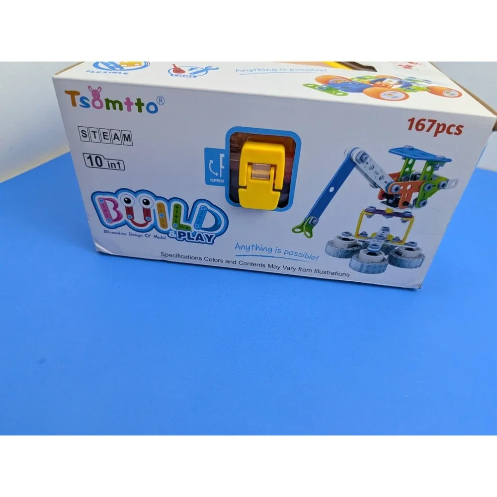 Tsomtto 167 Pc Building Block STEM Toy 10-in-1 Build & Play J-7748 NEW